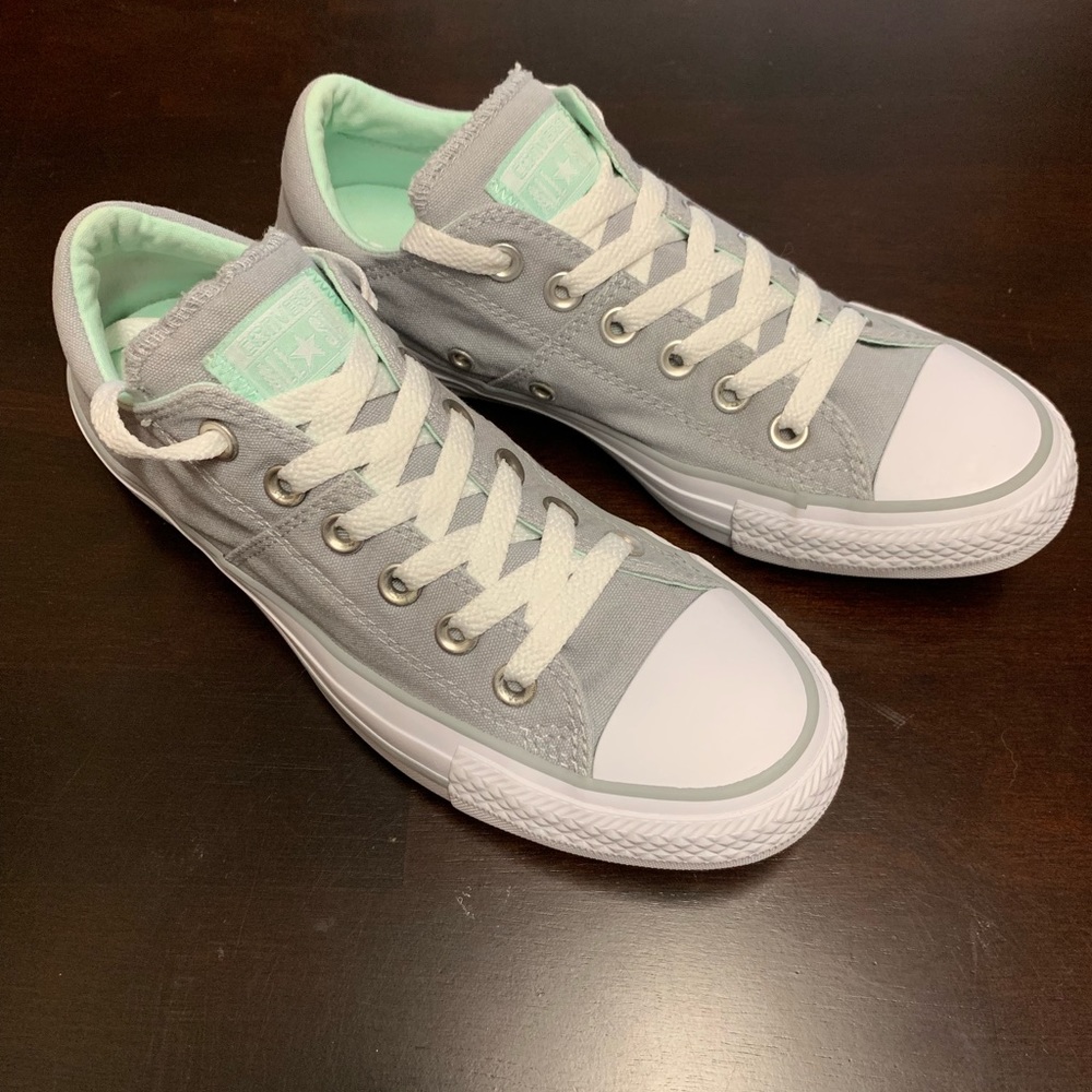 Converse size 8 grey & mint